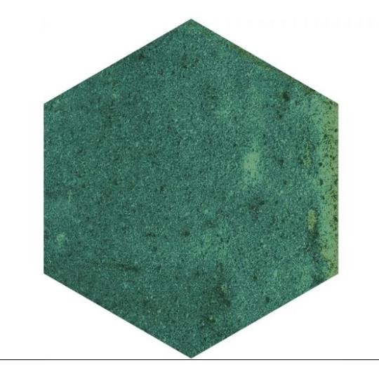 zeleny tyrkysovy maly rozmer sestuholnikovy hexa dlazba leskla kuchyna kupelna hexa svetla vcelovy rustikalny mediteransky obklad obklad ribesalbes artisan lameridiana navrh interieru.jpg